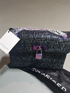 Kurt Geiger London NWTThe Mini Fabric Brixton Crystal Lock Bag Kurt Geiger Purse